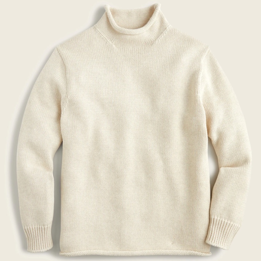 *J. CREW* 1988 Cotton Rollneck Sweater